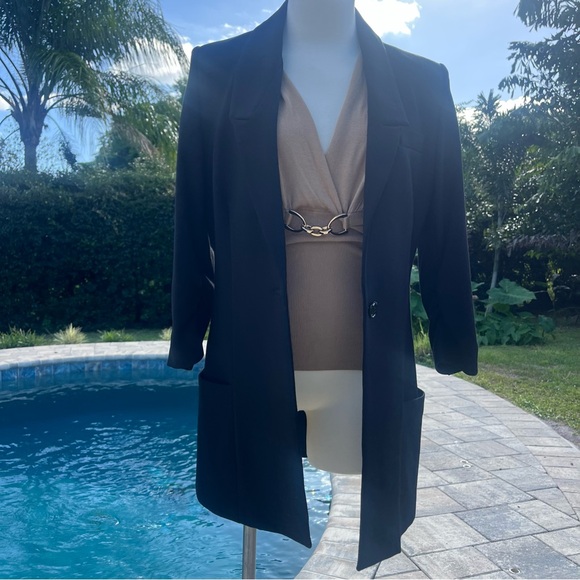 Boston Proper Black Blazer size 6 long. Button closure. With pockets. - Picture 7 of 16